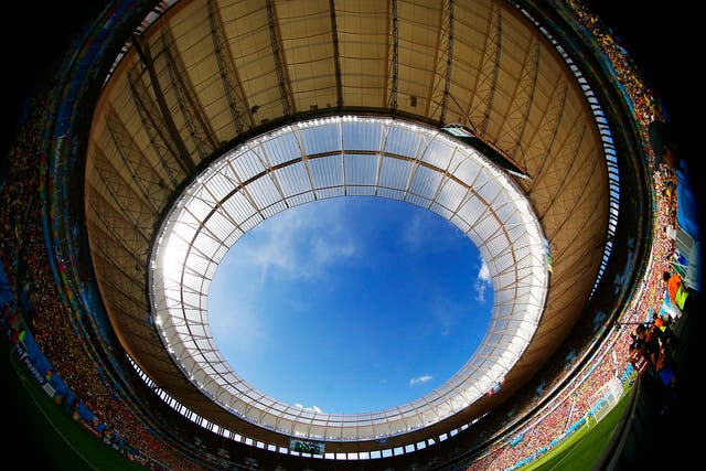 A view of the Mané Garrincha stadium in Brasilia