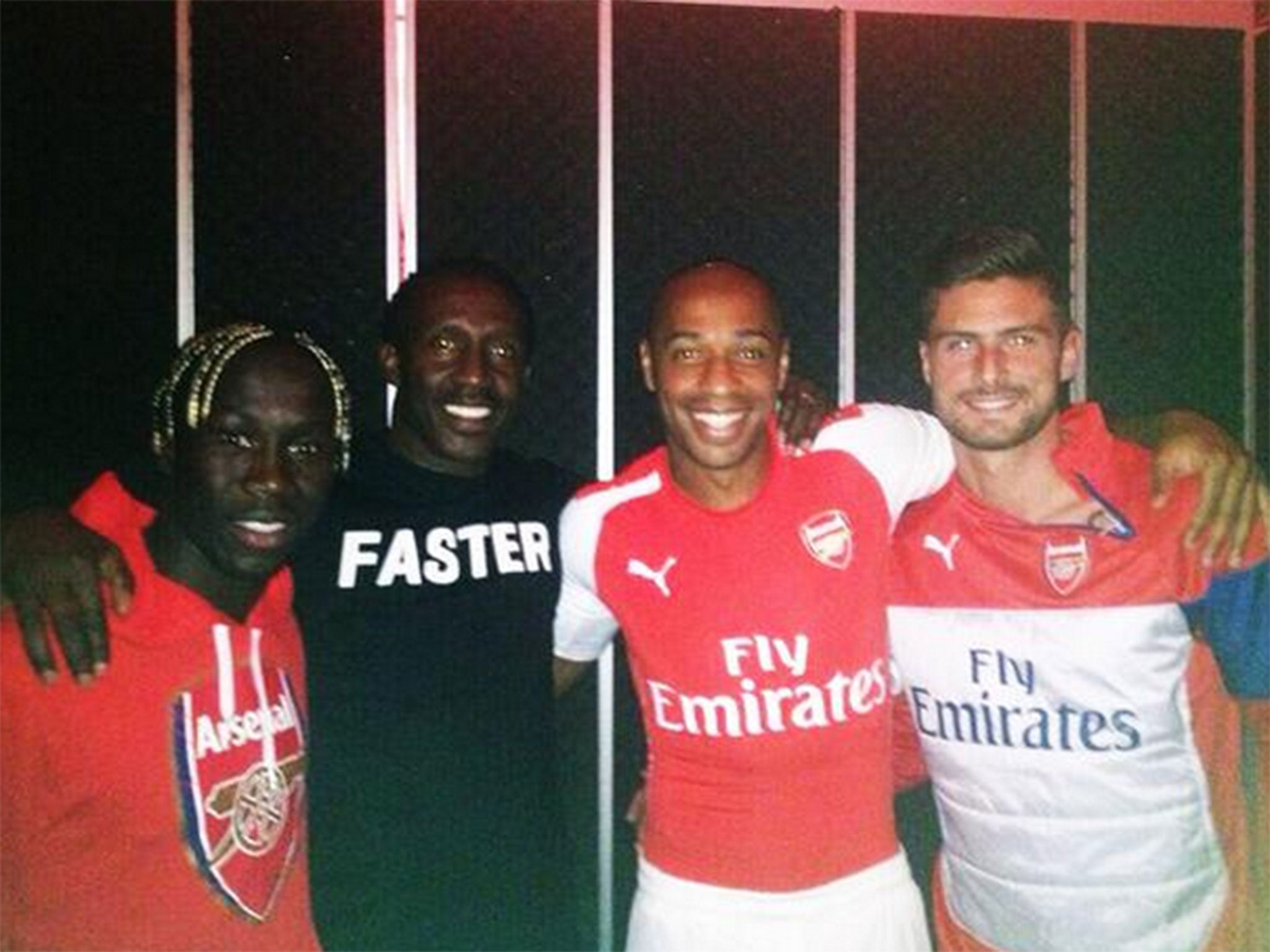 Linford Christie mistakenly leaked this picture in October - the two kits match