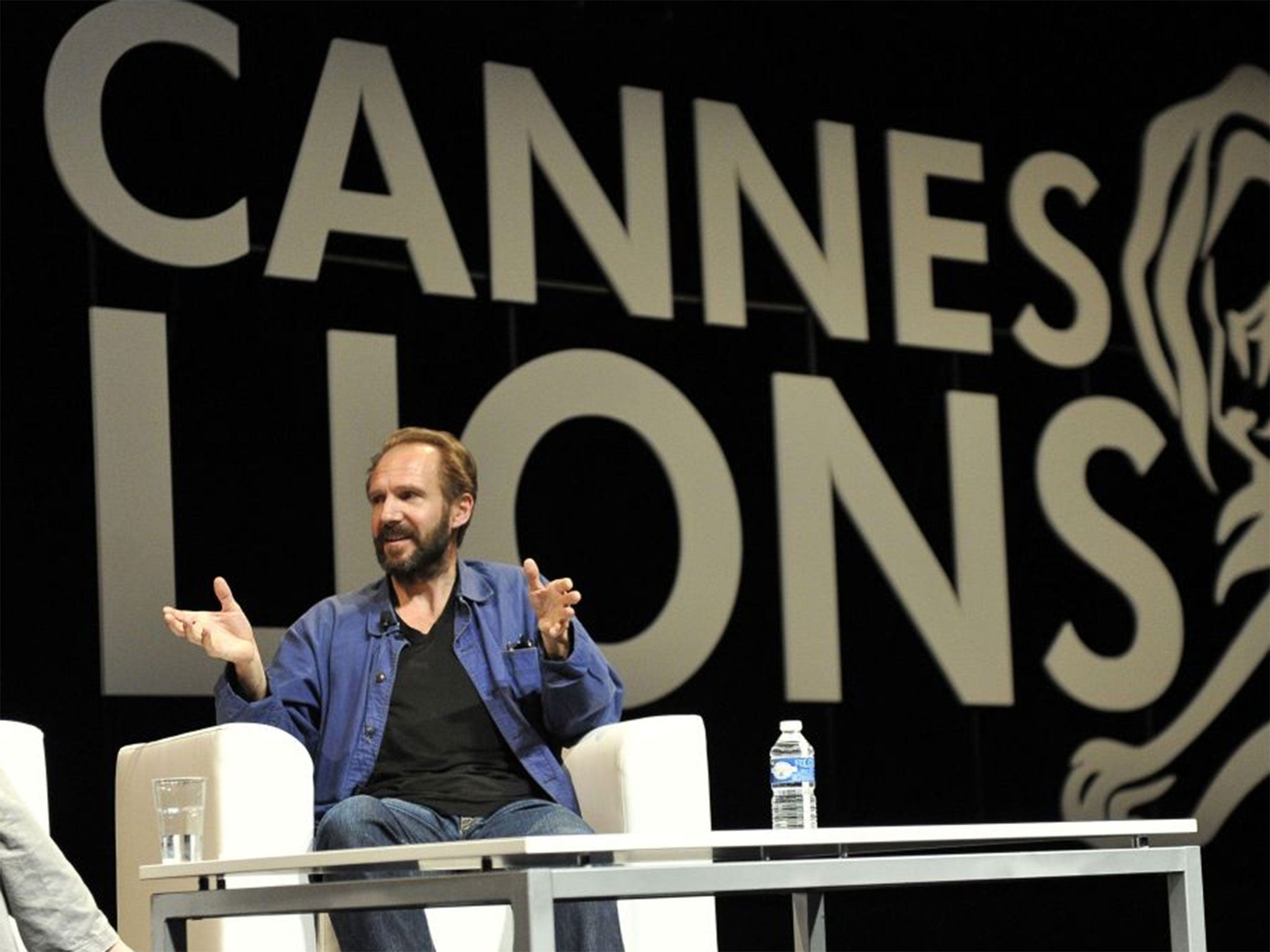 Actor Ralph Fiennes at Cannes Lions ad festival