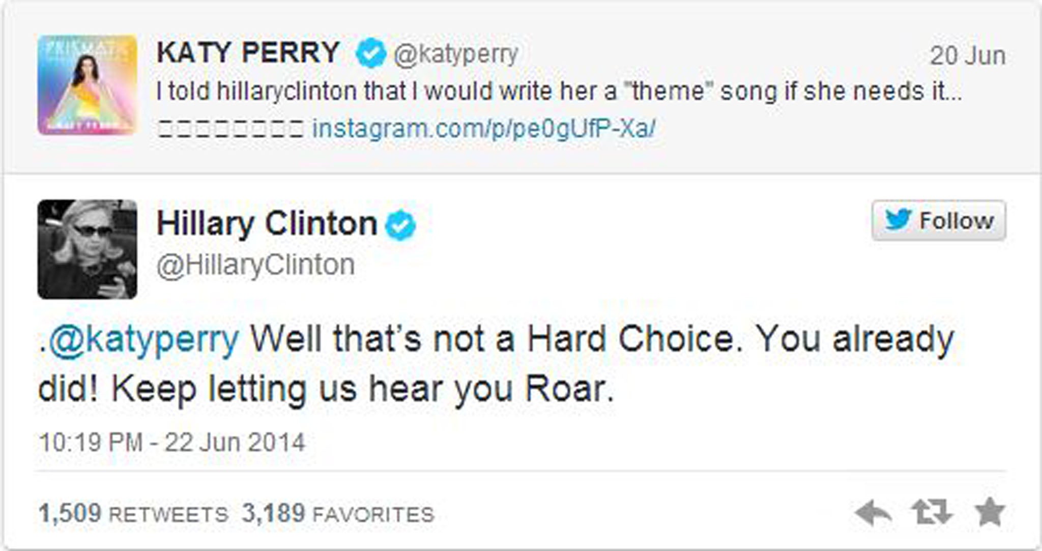 Will 'Roar' be Clinton's 2016 theme song?