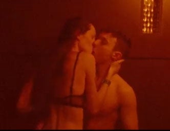 In another scene from the video, the young couple are seen kissing passionately in a nightclub