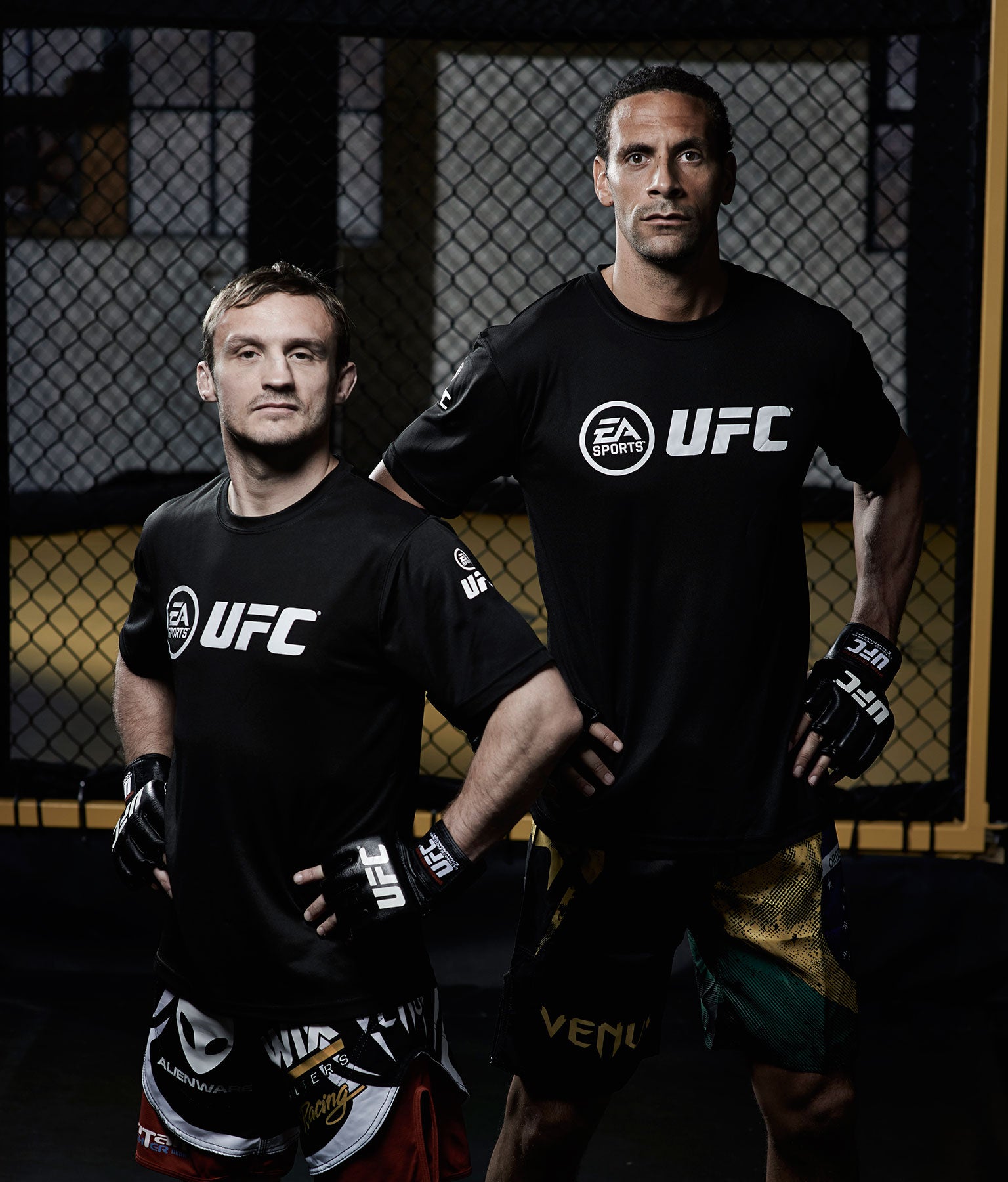 Ferdinand poses with the UFC's Brad Pickett