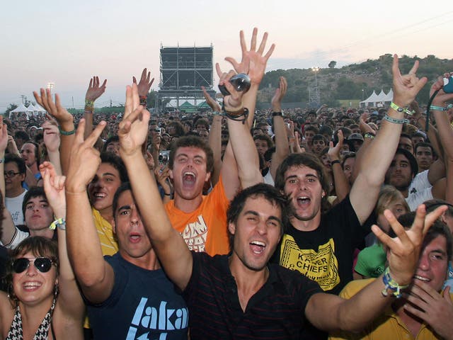 <p>Music fans enjoy this month’s Benicassim Festival in Spain</p>