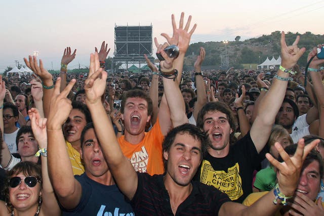 Music fans enjoy Benicassim Festival in Spain
