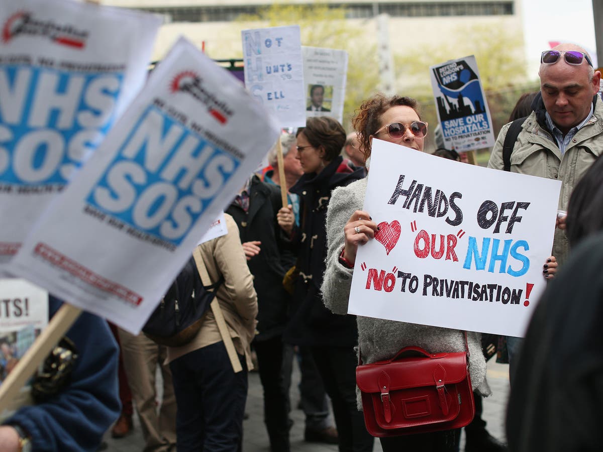 The NHS has been offered up to the private sector, says Britain's chief