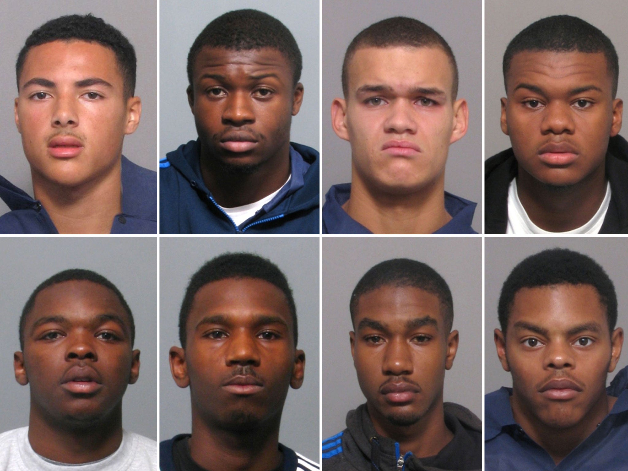 Clockwise from top left: Cairo Parker, Akeem Jeffers, Jackson Powell, Aaron Webb, Shaun Carter, Kemo Porter, Tristan Richards, Nathaniel Mullings