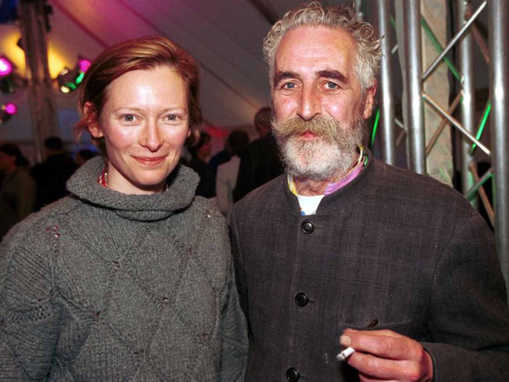 A different perspective: John Byrne with Tilda Swinton (Getty)
