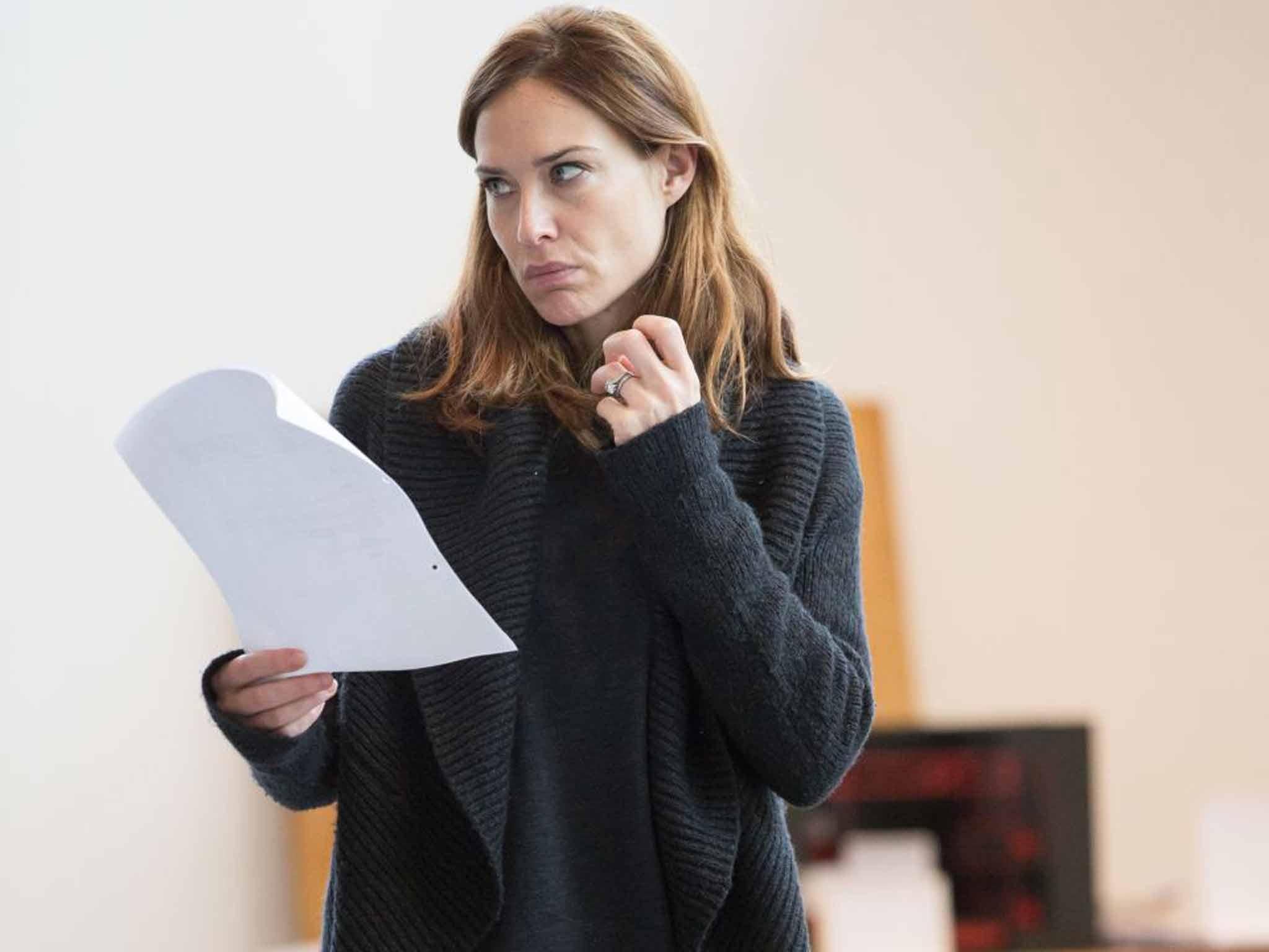 Well read: Claire Forlani in rehearsal
