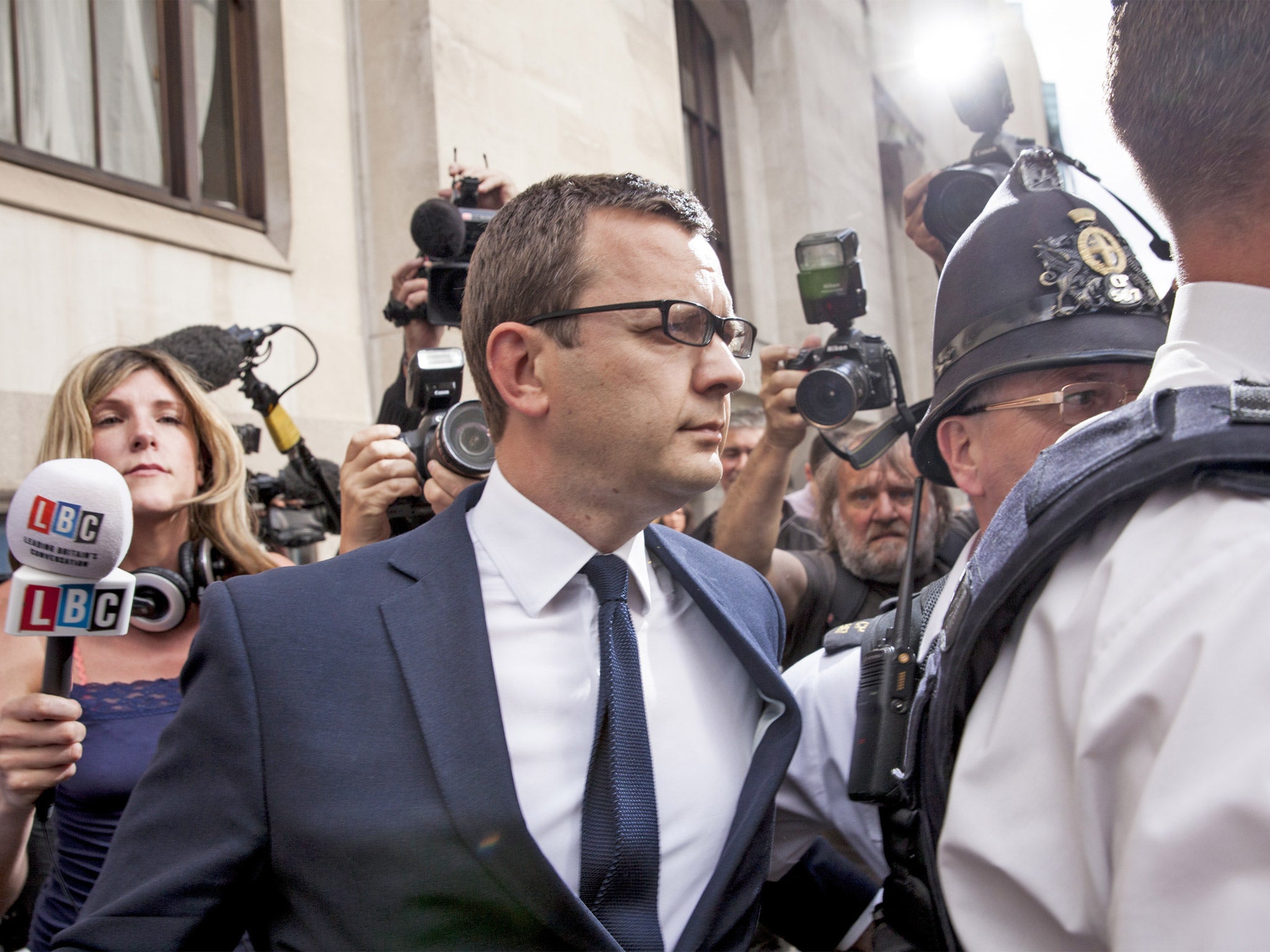 Andy Coulson leaves the Old Bailey after being found guilty of phone hacking