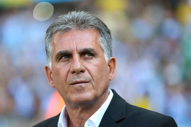 Iran coach Carlos Queiroz looks on from the touchline