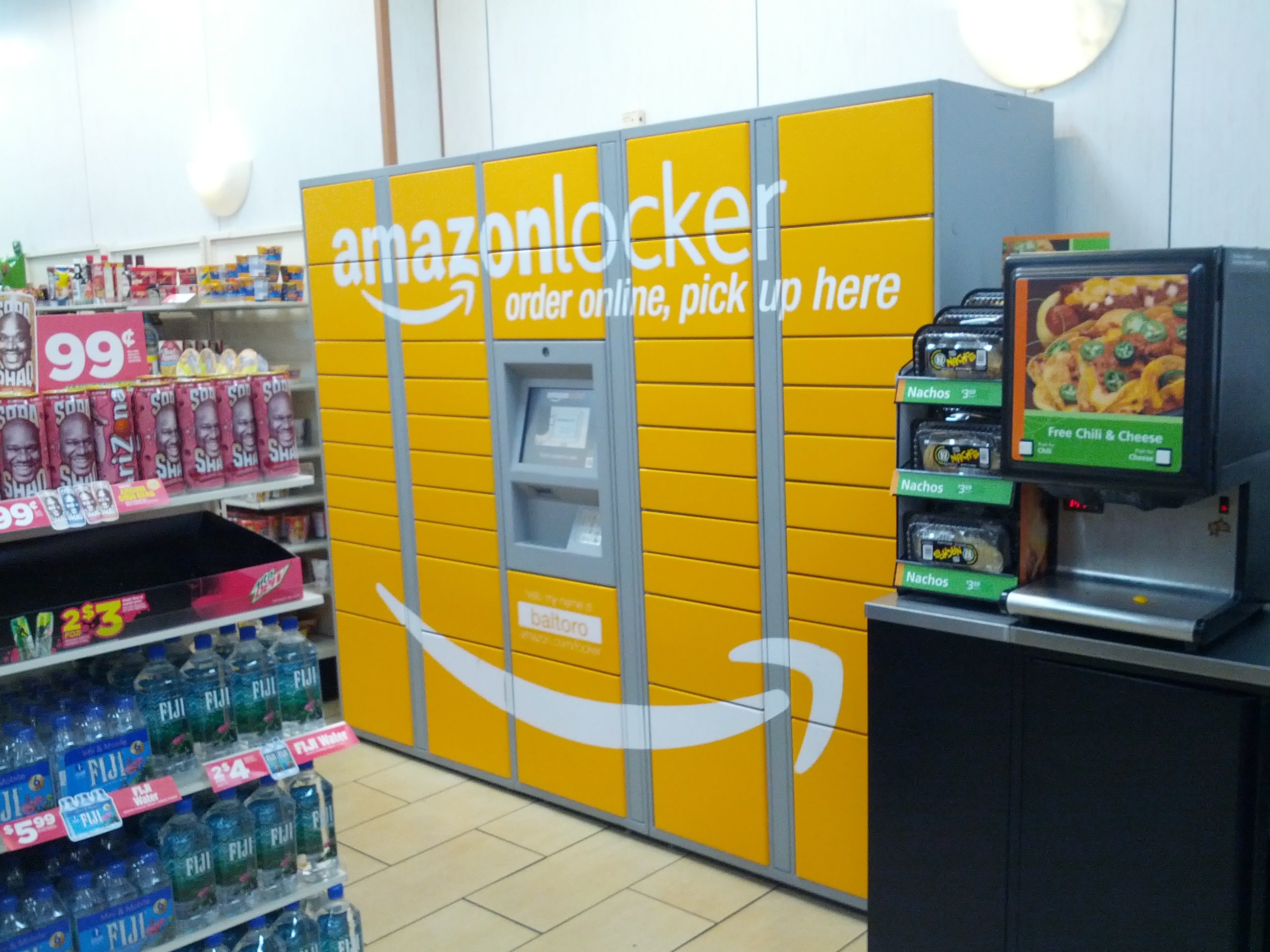 An Amazon locker in the US