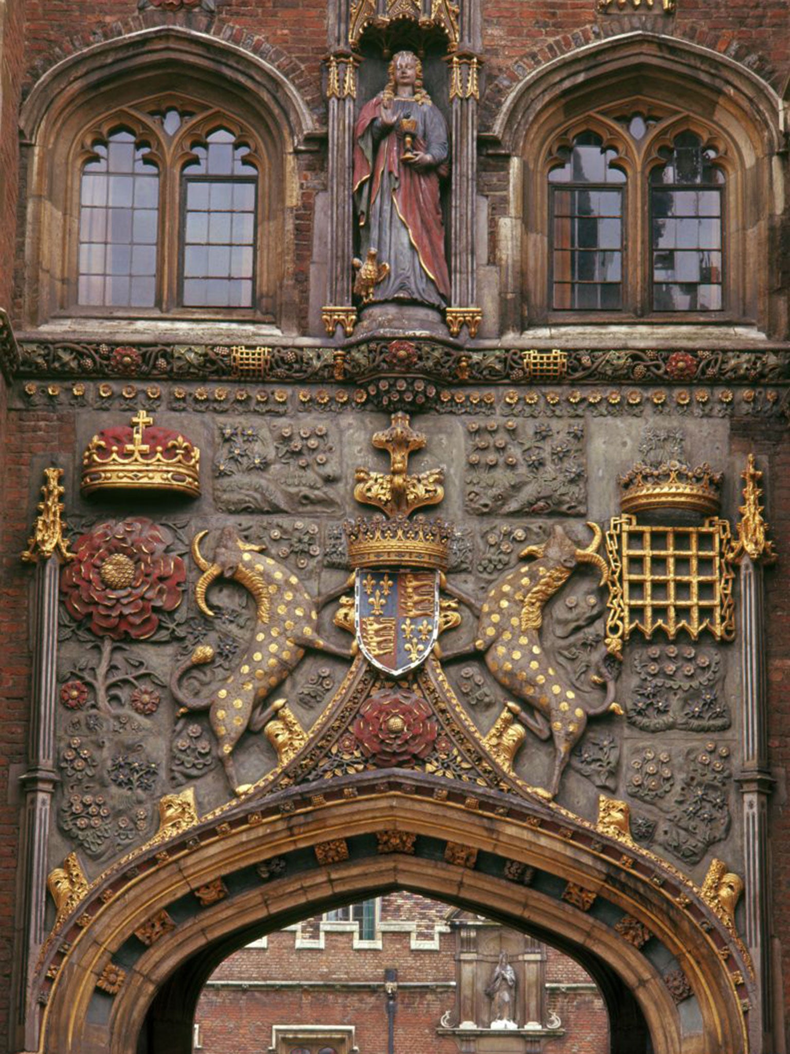 Margaret's coat of arms at St John's College, Cambridge