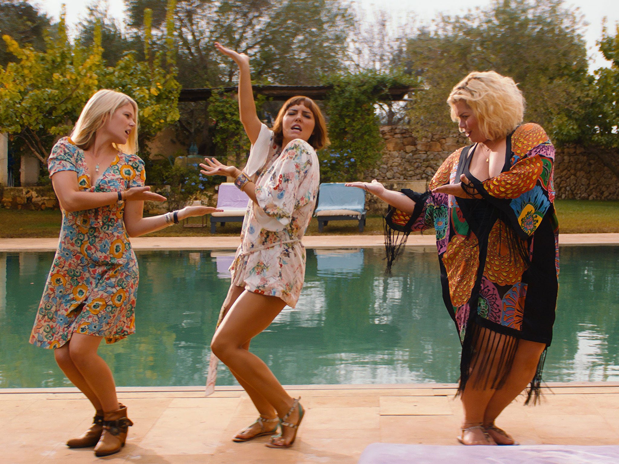 Hannah in 'Walking on Sunshine' with Annabel Scholey, centre, and Katy Brand