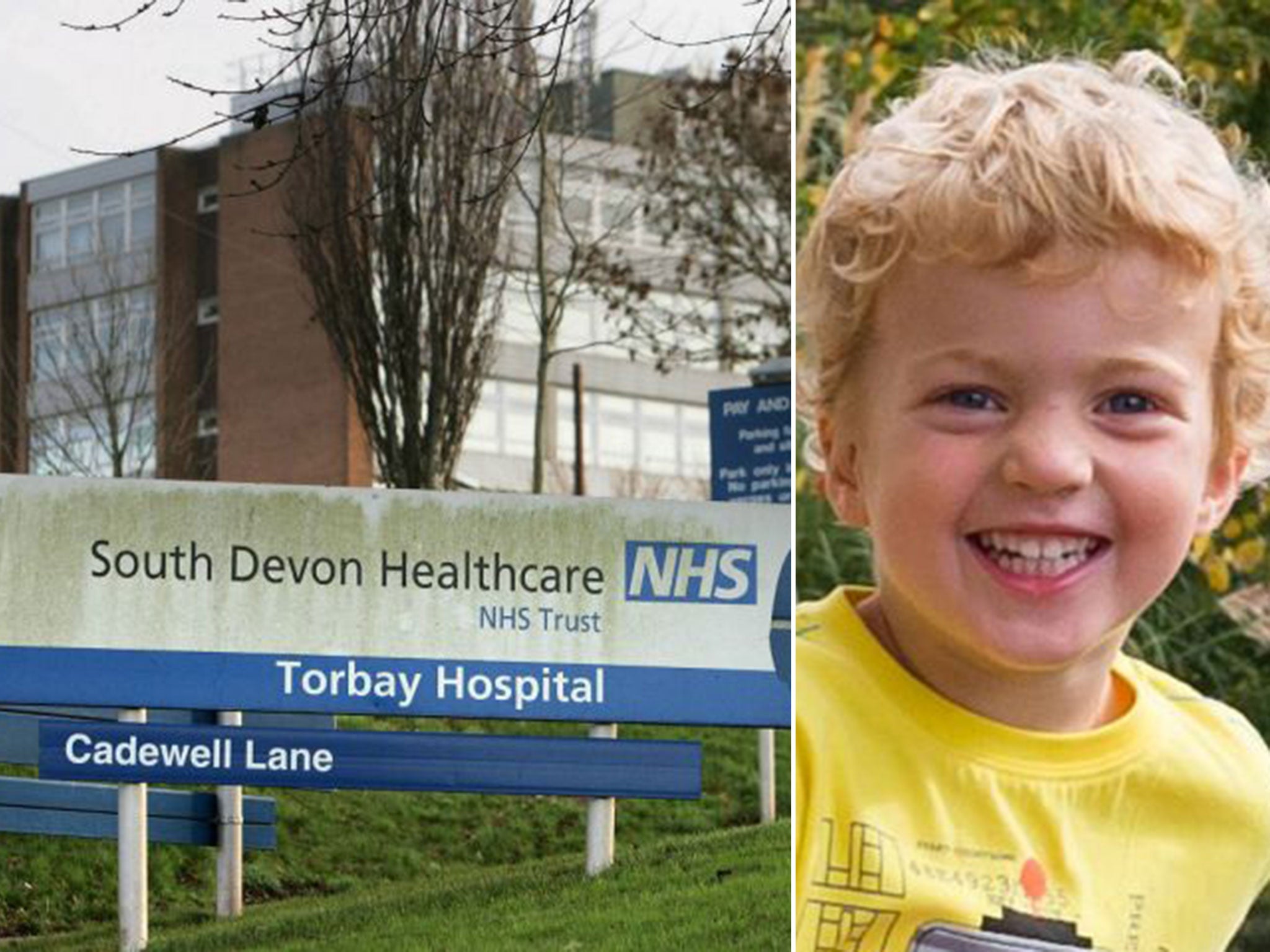 Sam Morrish was taken by ambulance to A&E at Torbay Hospital and prescribed with antibiotics
