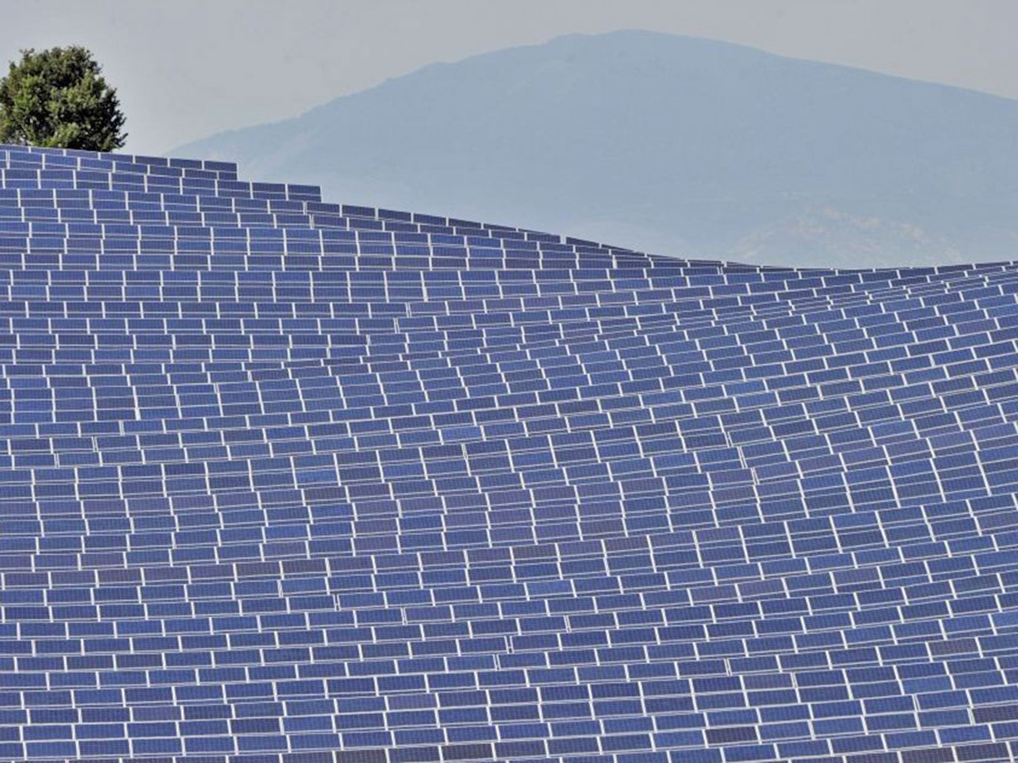 A solar energy farm in France