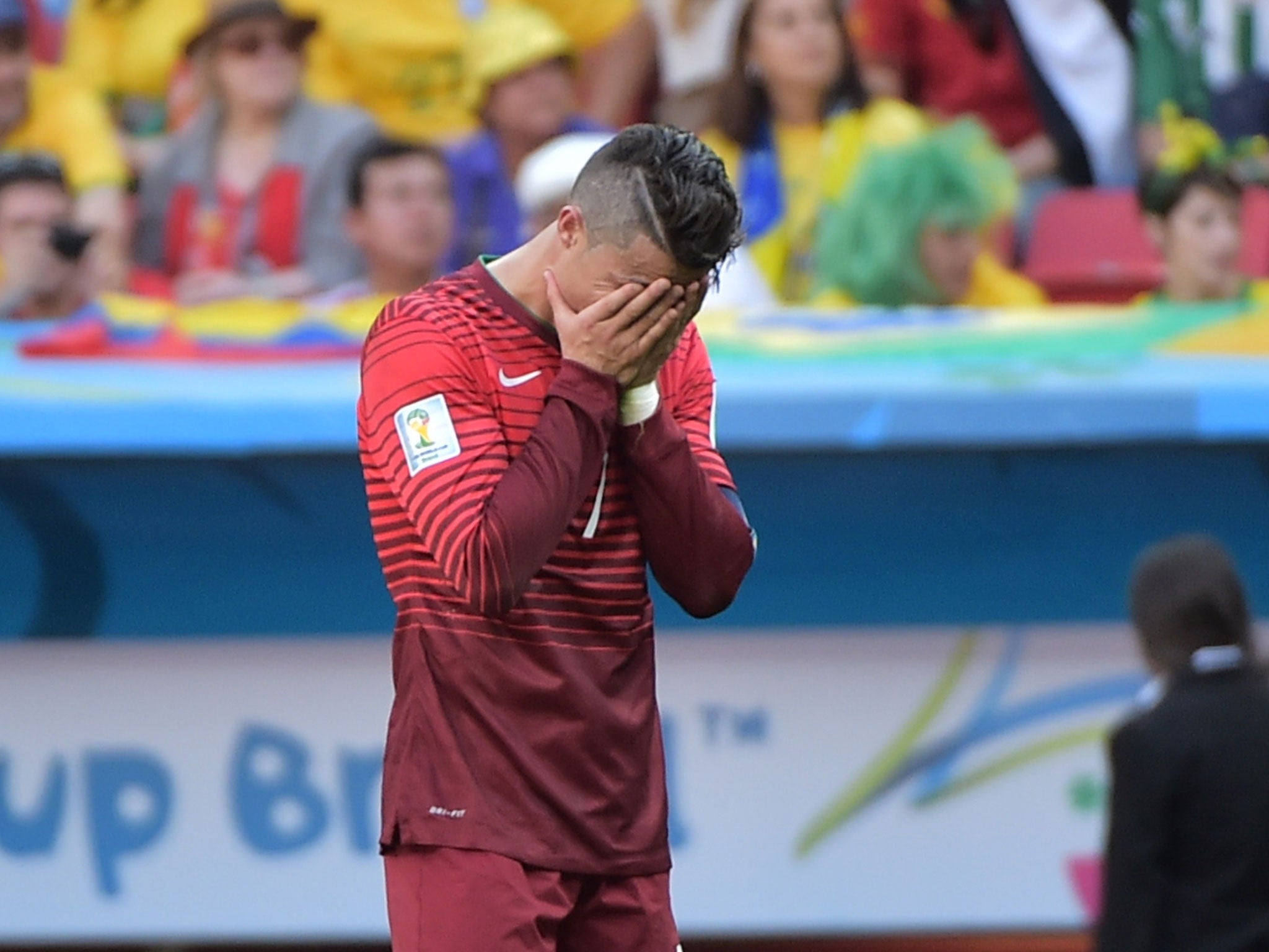 Cristiano Ronaldo can't hide his devastation at the final whistle