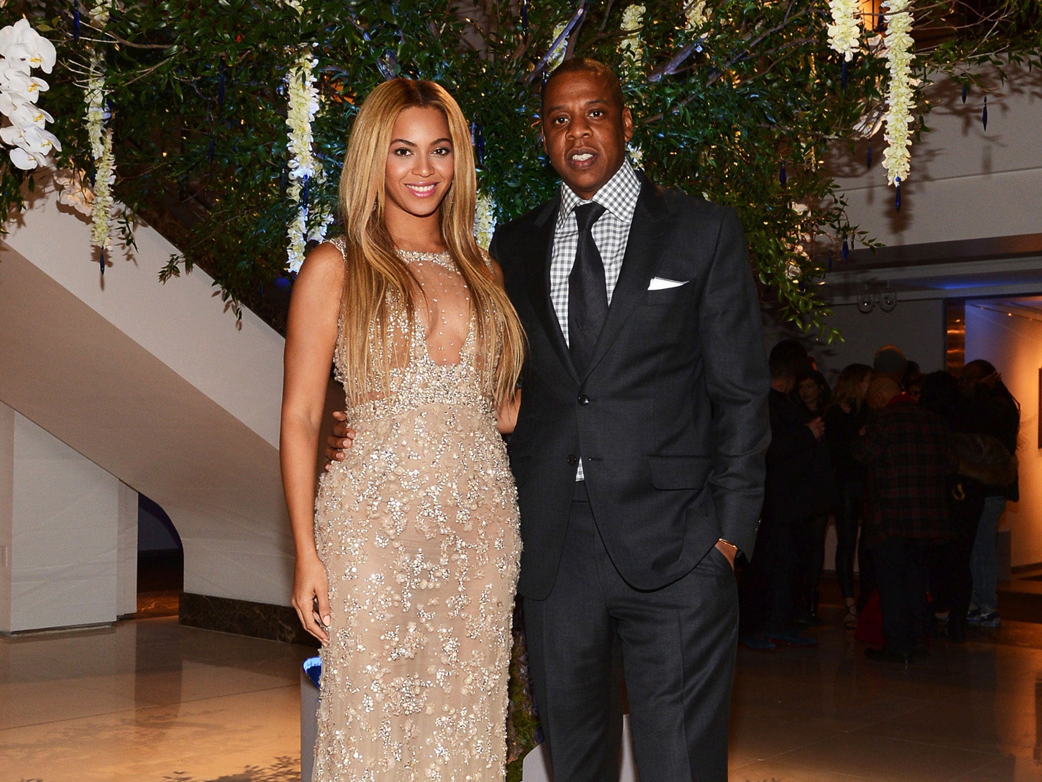 Beyonce and Jay-Z attend the after party following the premiere of the HBO Documentary Film Beyonce: Life Is But A Dream at Christie's on 12 February, 2013, in New York