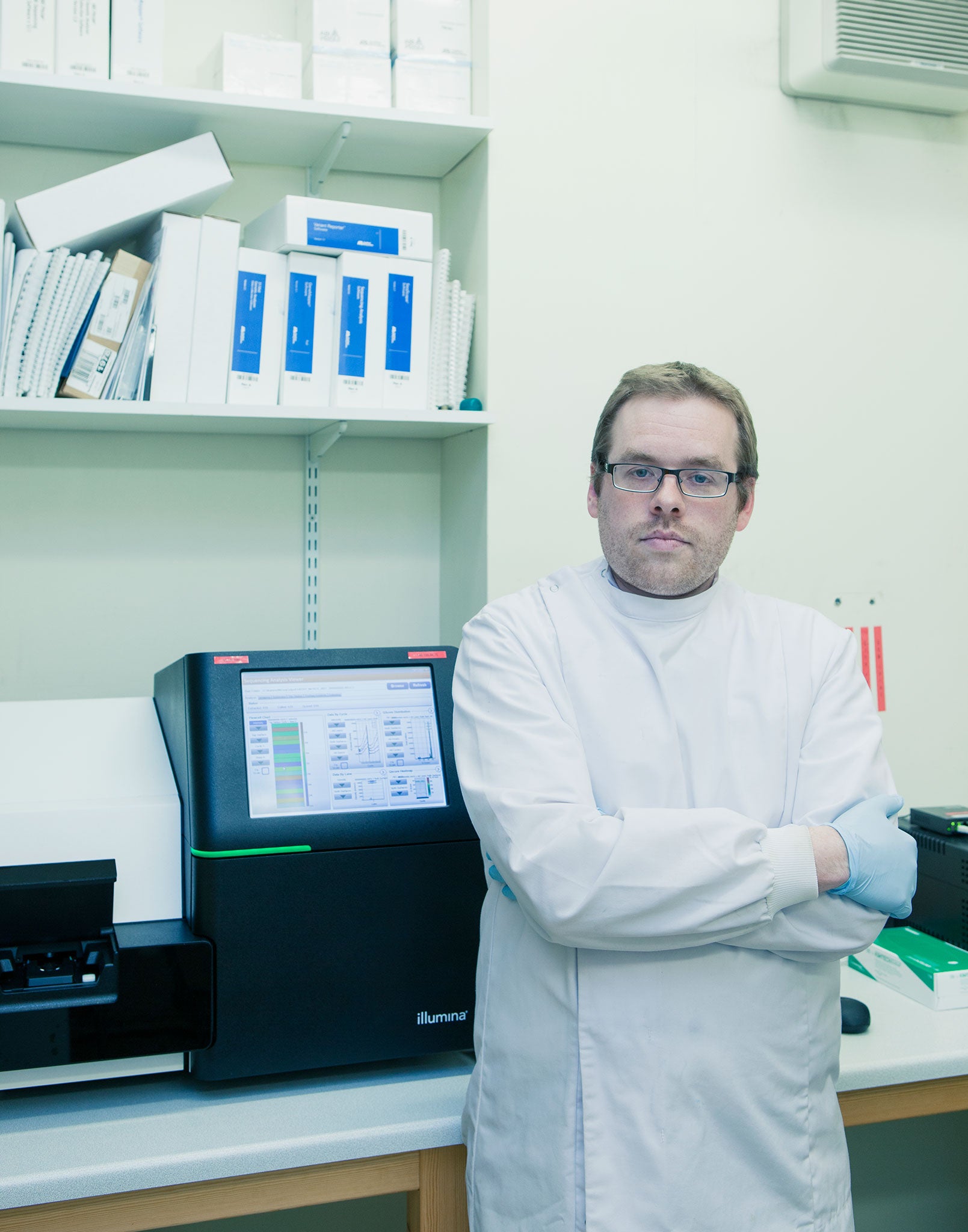 Dr Richard Harrison with EMR’s £80,000 gene sequencer