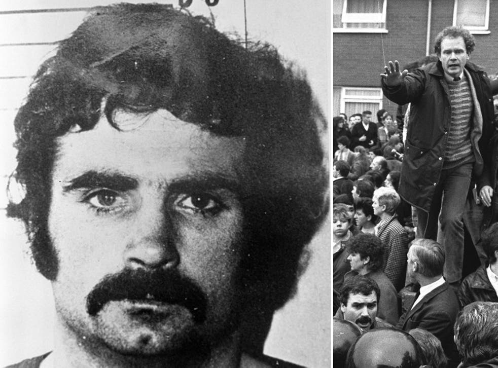 Freddie Scappaticci, codenamed Stakeknife, in 1974; and pictured bottom left at an IRA funeral in 1987