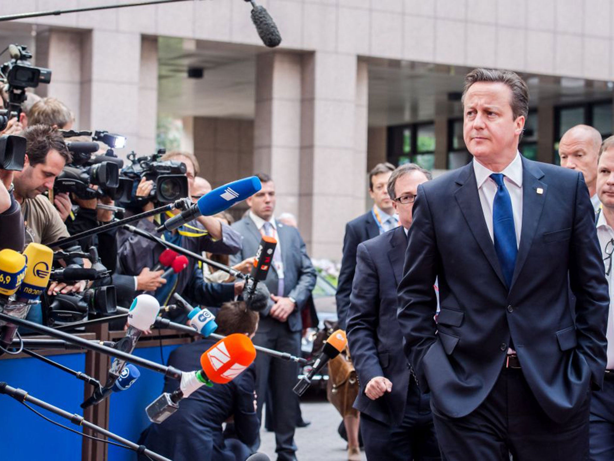 David Cameron during the summit for EU leaders in Brussels on Friday