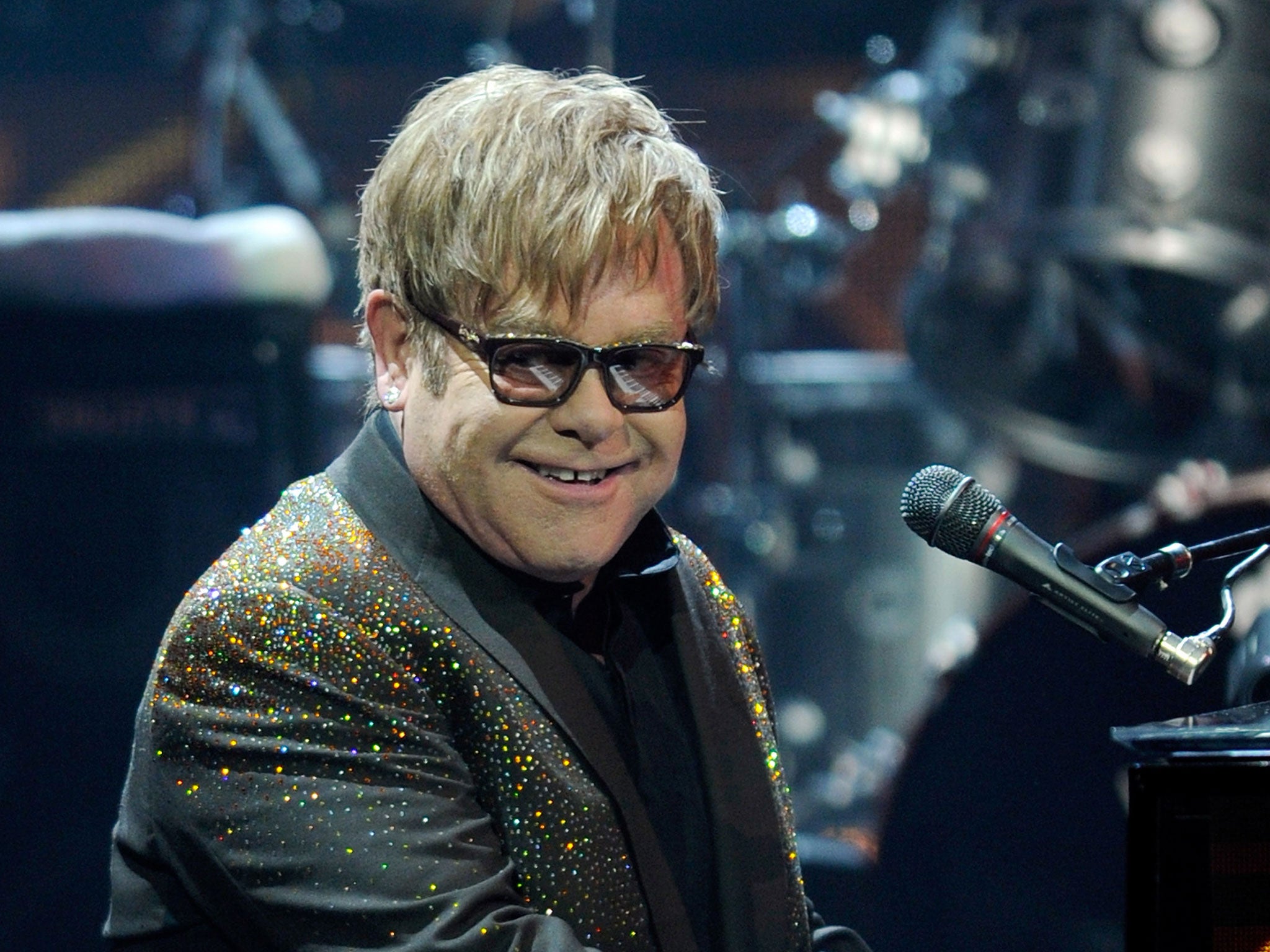 Sir Elton John performing in Las Vegas