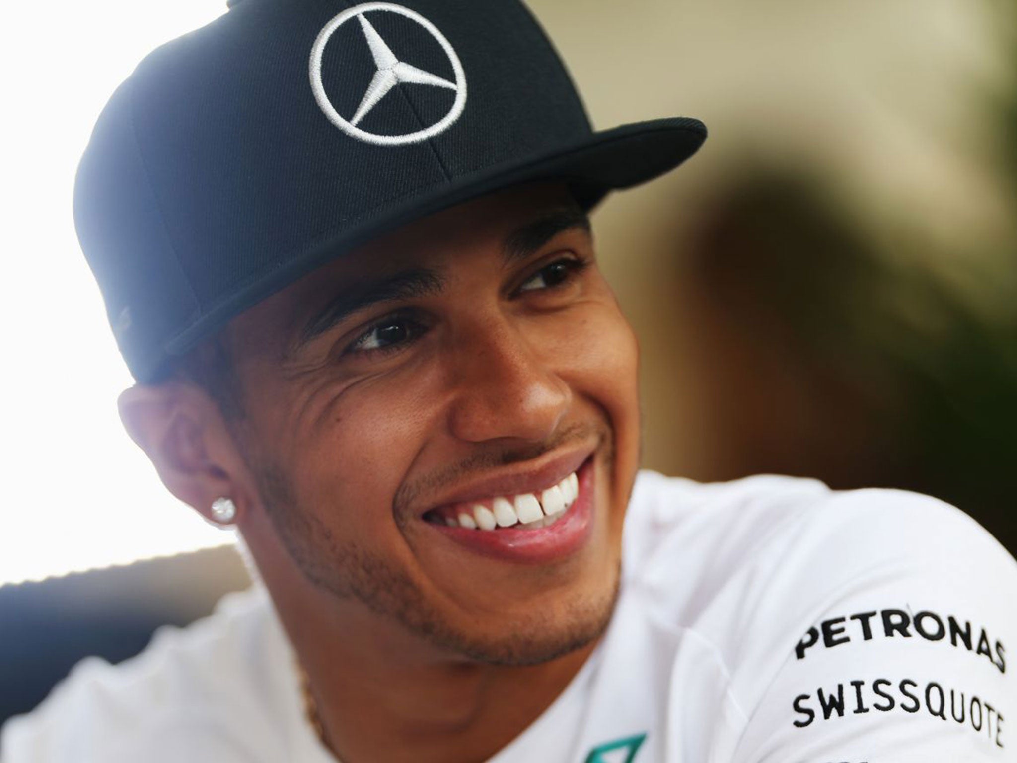 Lewis Hamilton is all smiles ahead of this year's British Grand Prix