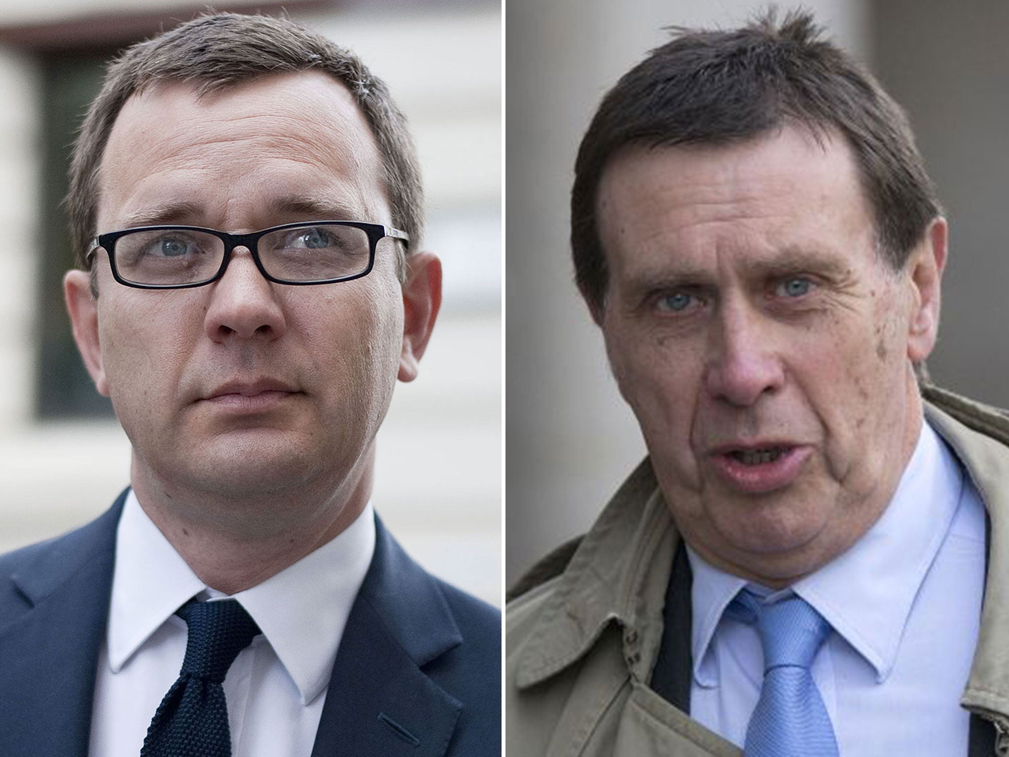 Former News of the World editor Andy Coulson and the paper's former royal editor Clive Goodman, who were told today they will face a retrial over conspiracy to commit misconduct in public office charges