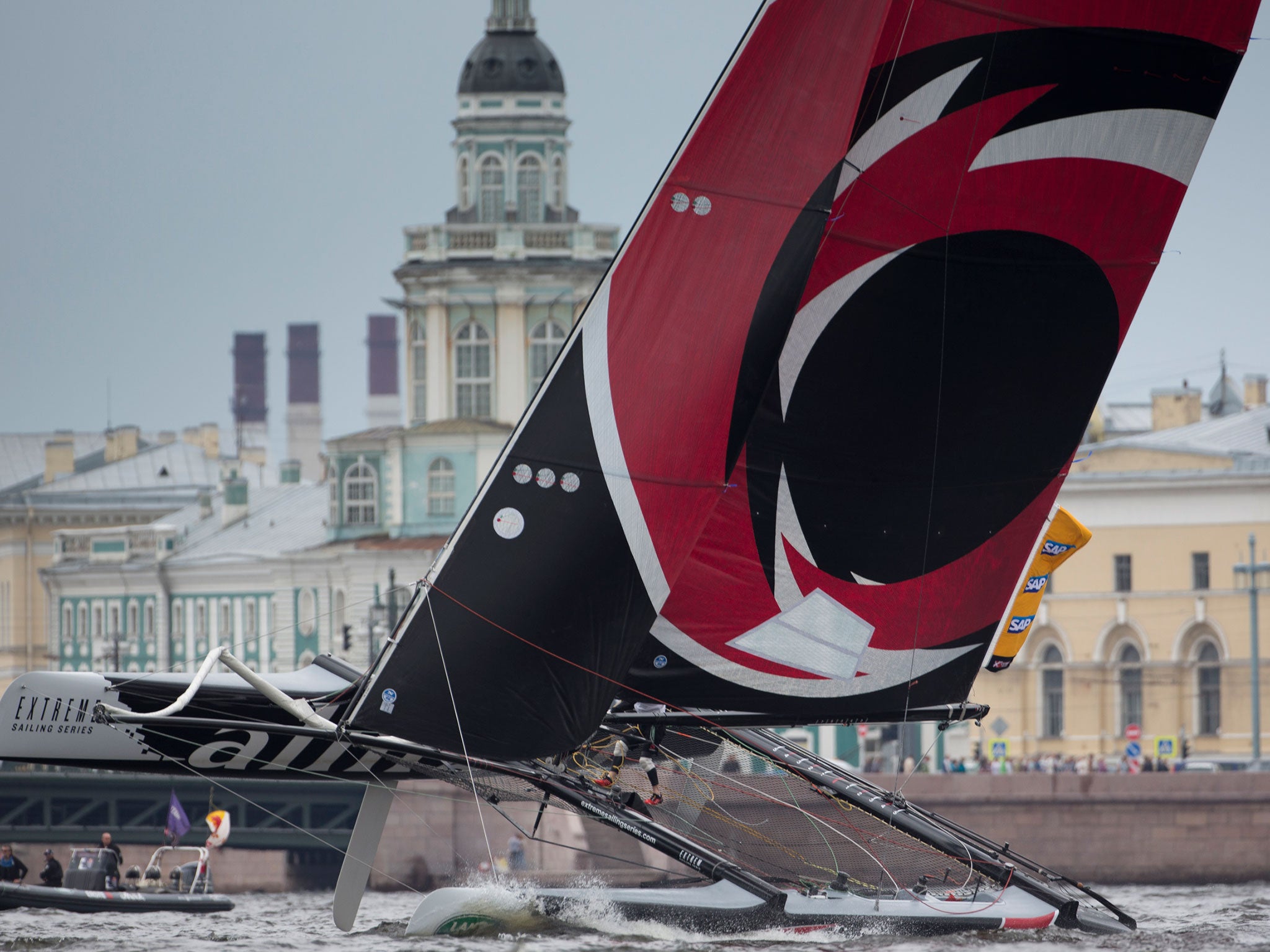 There was plenty of spectacle in St. Petersburg as Switzerland’s Alinghi notched up another win in the Extreme Sailing Series