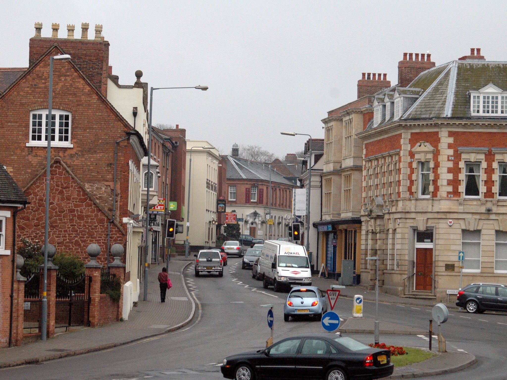 Emergency services on the scene in the West Midlands town