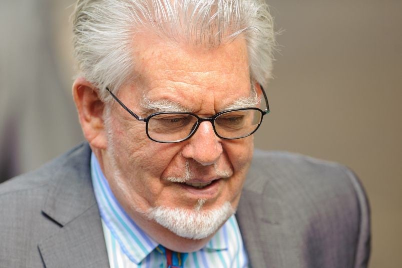 Rolf Harris at Southwark Crown Court on 30 June 2014, where he was found guilty of all 12 charges of indecent assault against four girls