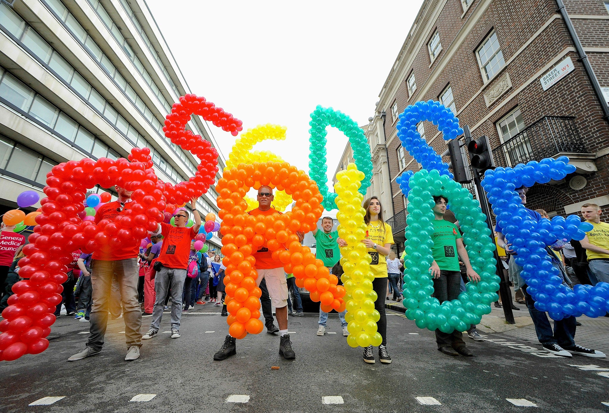 Thousands of participants show up for the annual Gay Pride Parade in London
