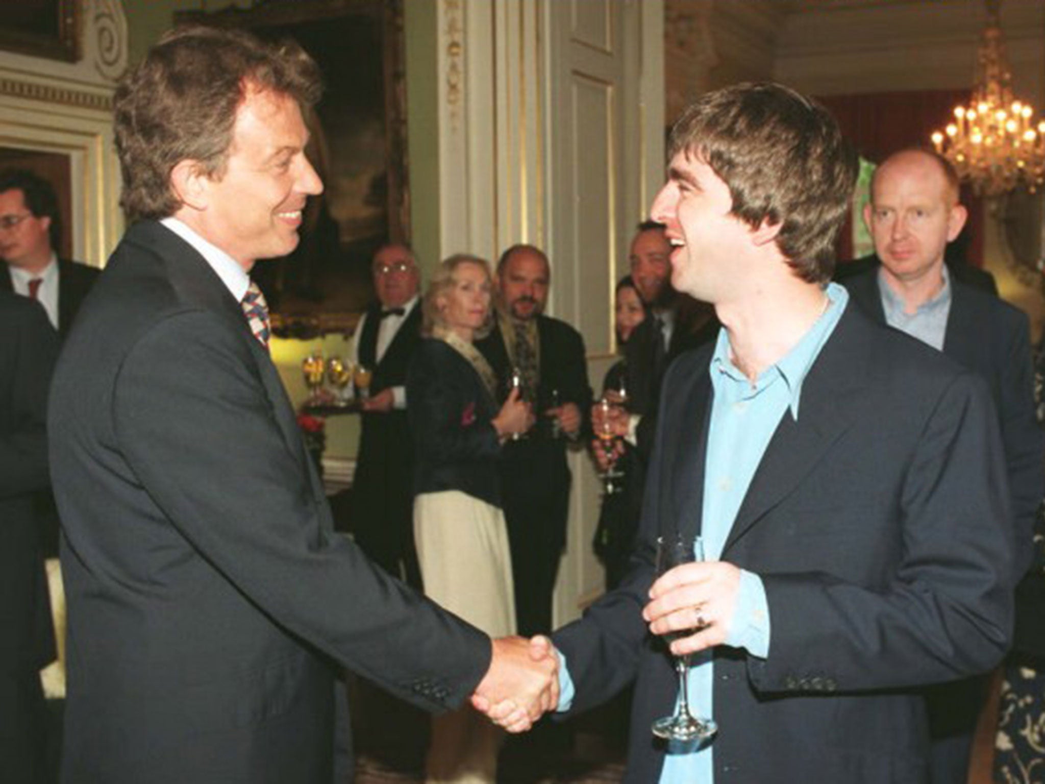 Tony Blair and Noel Gallagher at the ‘Cool Britannia’ party at No 10 in 1997