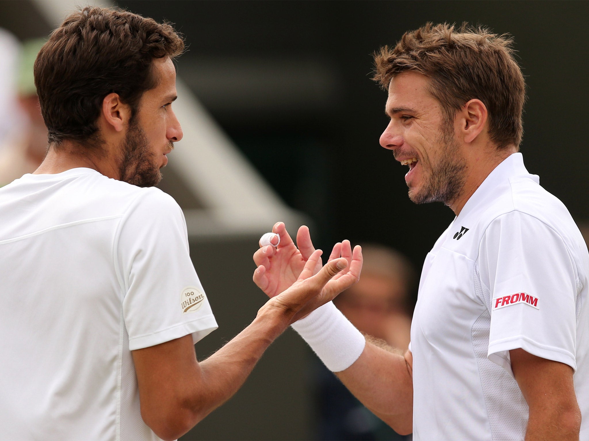Stan Wawrinka, right, proved too strong for Feliciano Lopez