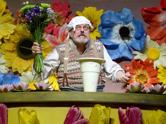 Terry Gilliam performs on the opening night of 'Monty Python Live (Mostly)'