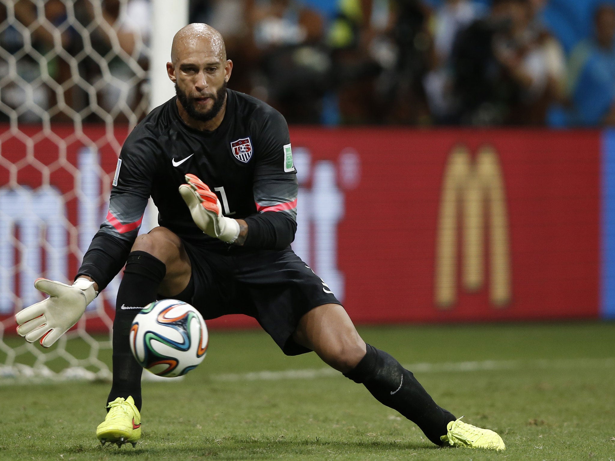 Tim Howard was imperious in goal for the US
