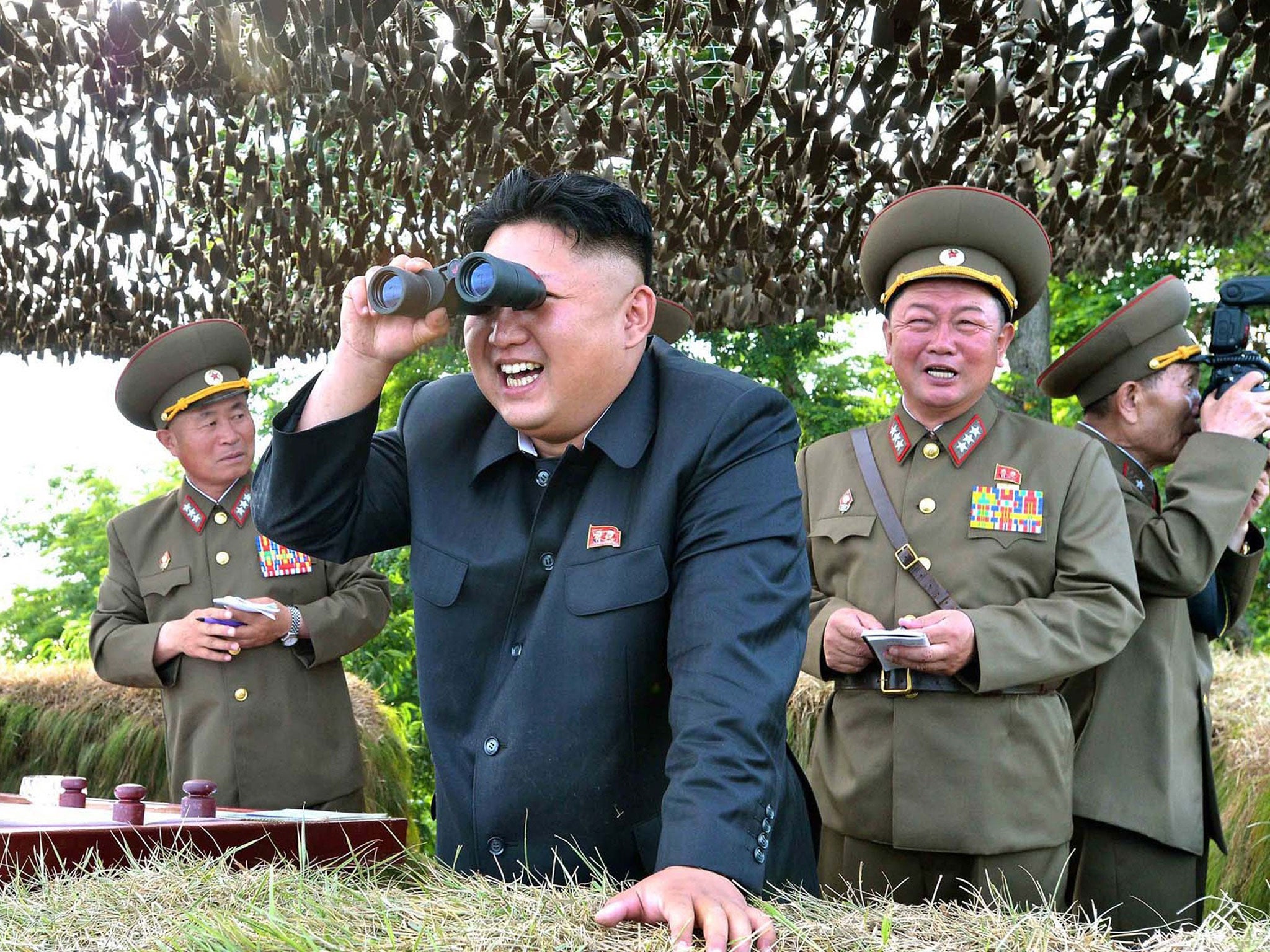Kim Jong-Un inspects the Hwa Islet defence detachment off the east coast of North Korea