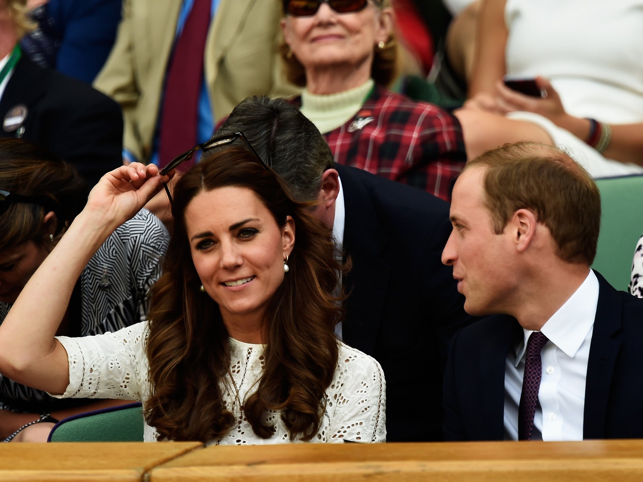 The Duke and Duchess of Cambridge watch Andy Murray lose at Wimbledon