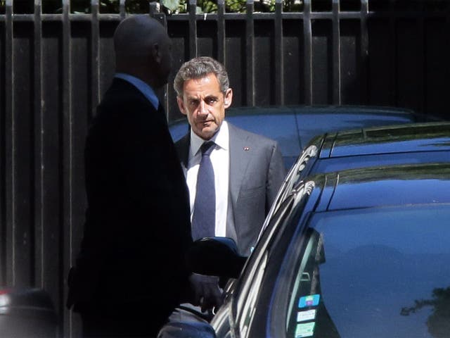Nicolas Sarkozy after his release in Paris