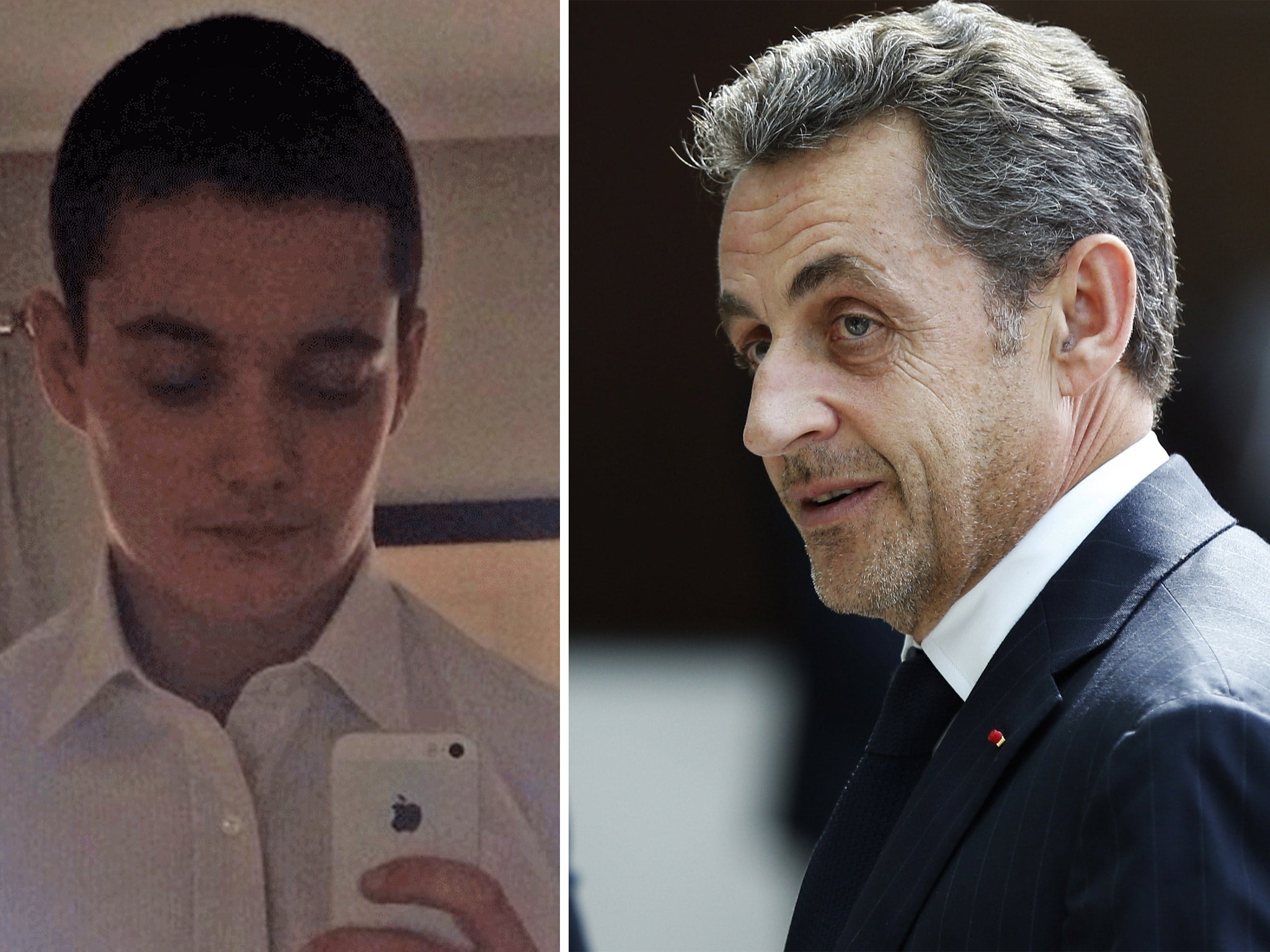 Louis Sarkozy's profile picture on Twitter; his father and former French president Nicolas Sarkozy