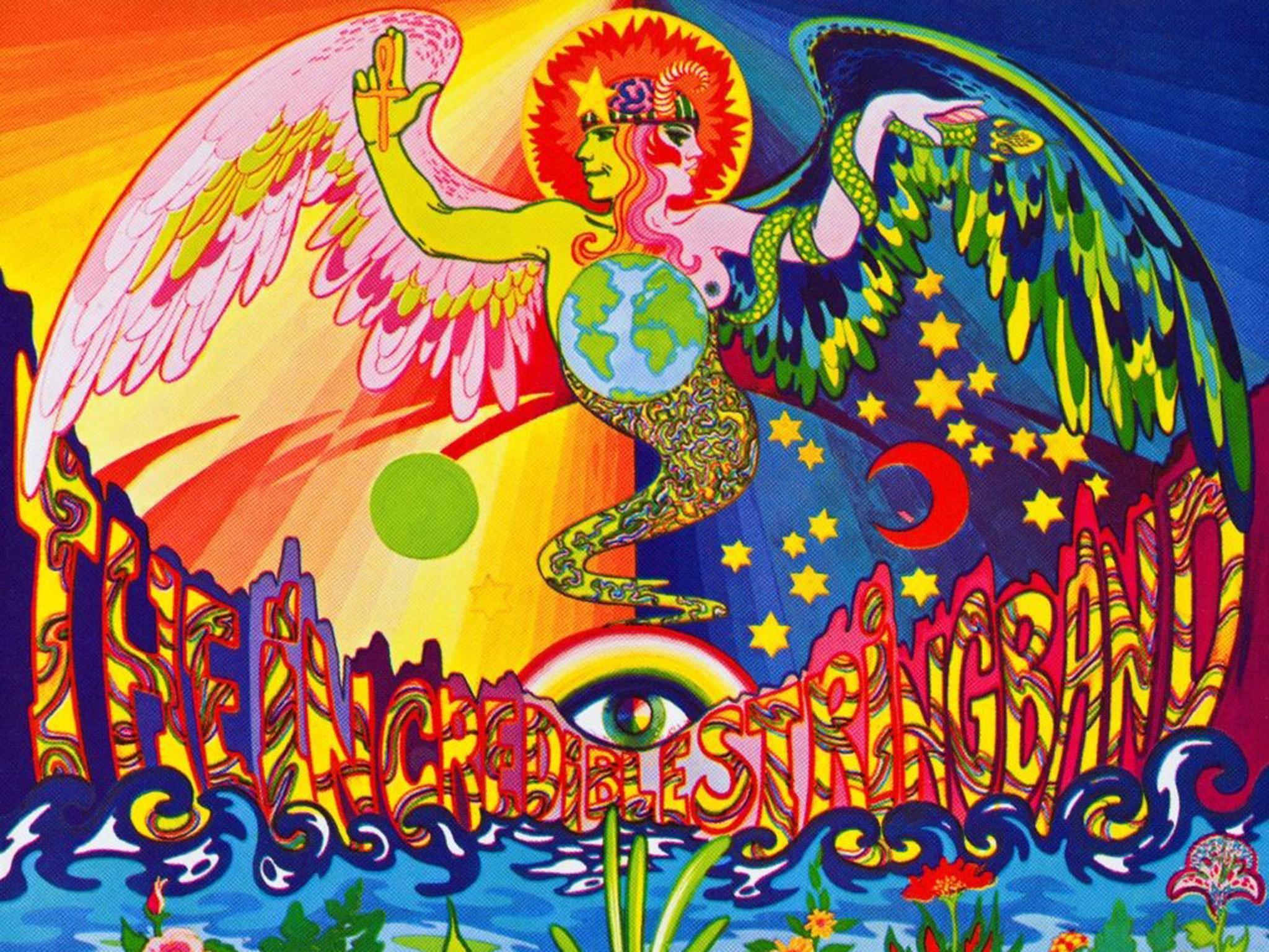 The cover of the Incredible String Band’s second LP, released in 1967, showed psychedelia’s influence on music and art