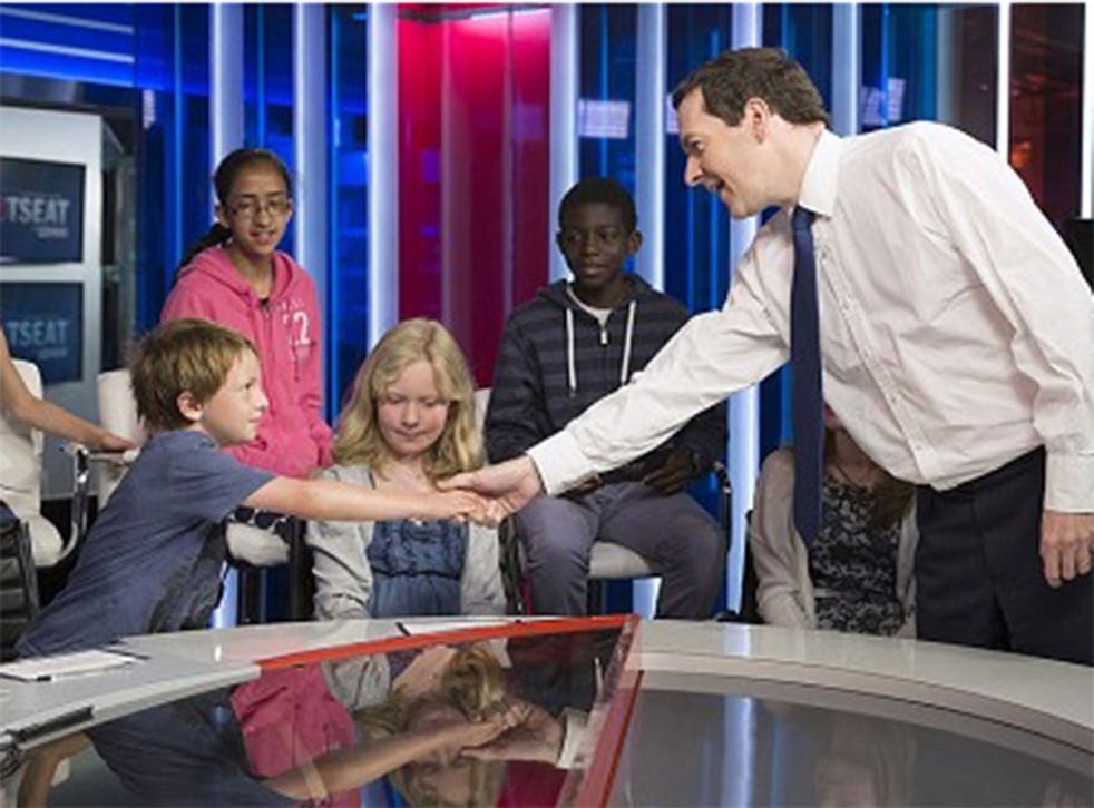Osborne answered a range of questions on his favourite music, whether he liked the House of Commons and what he used to spend his money on as a kid