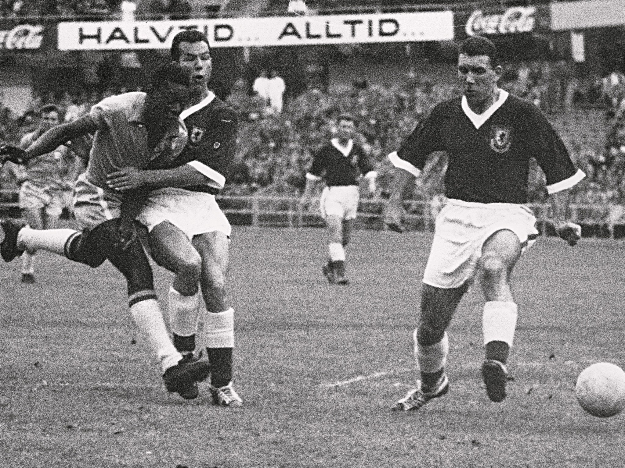 Pele (left) burst onto the world scene as a 17-year-old in 1958