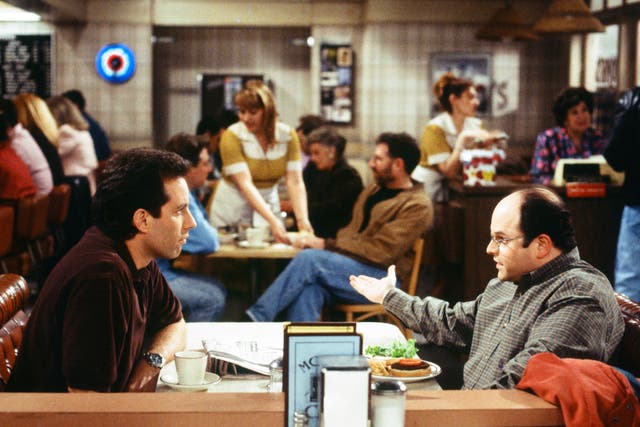 Jerry Seinfeld as himself and Jason Alexander as George Costanza