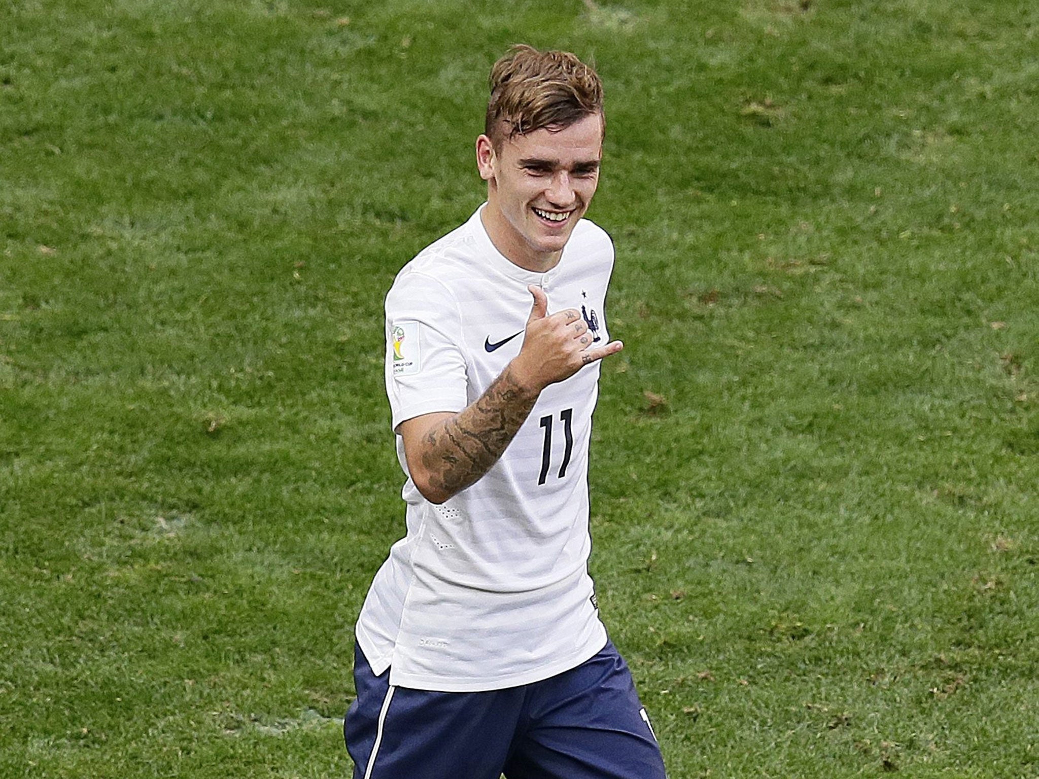 Antoine Griezmann has started two of France’s four
games so far