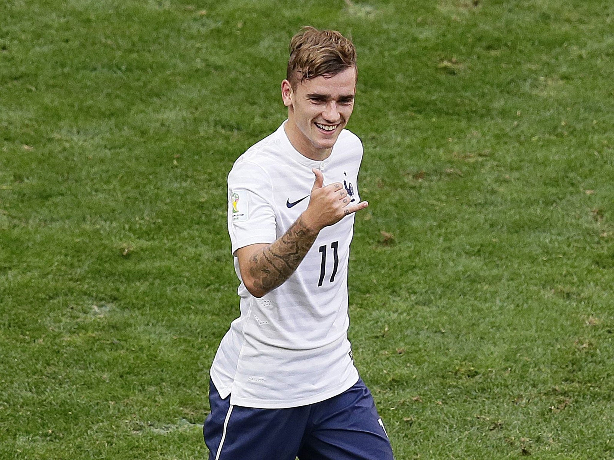 Chelsea target Antoine Griezmann in action for France