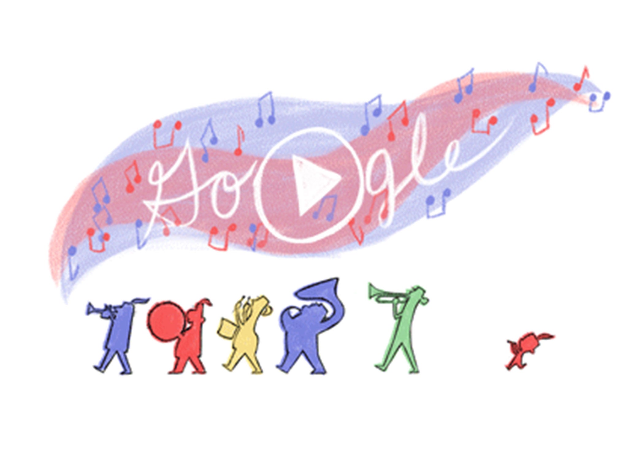 A United States Doodle launched on 4 July, 2014, to mark Independence Day