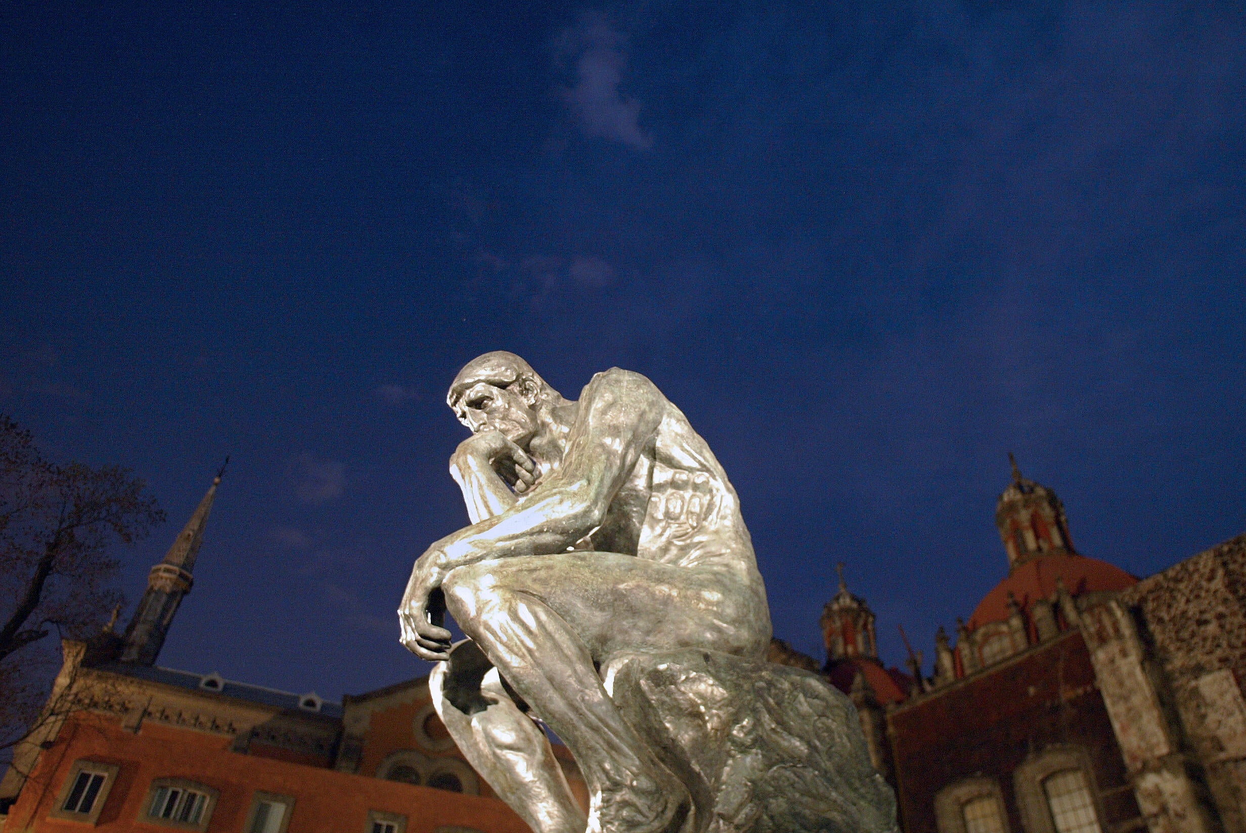 Don't think too hard: the sculpture 'The Thinker' by French artist Auguste Rodin.