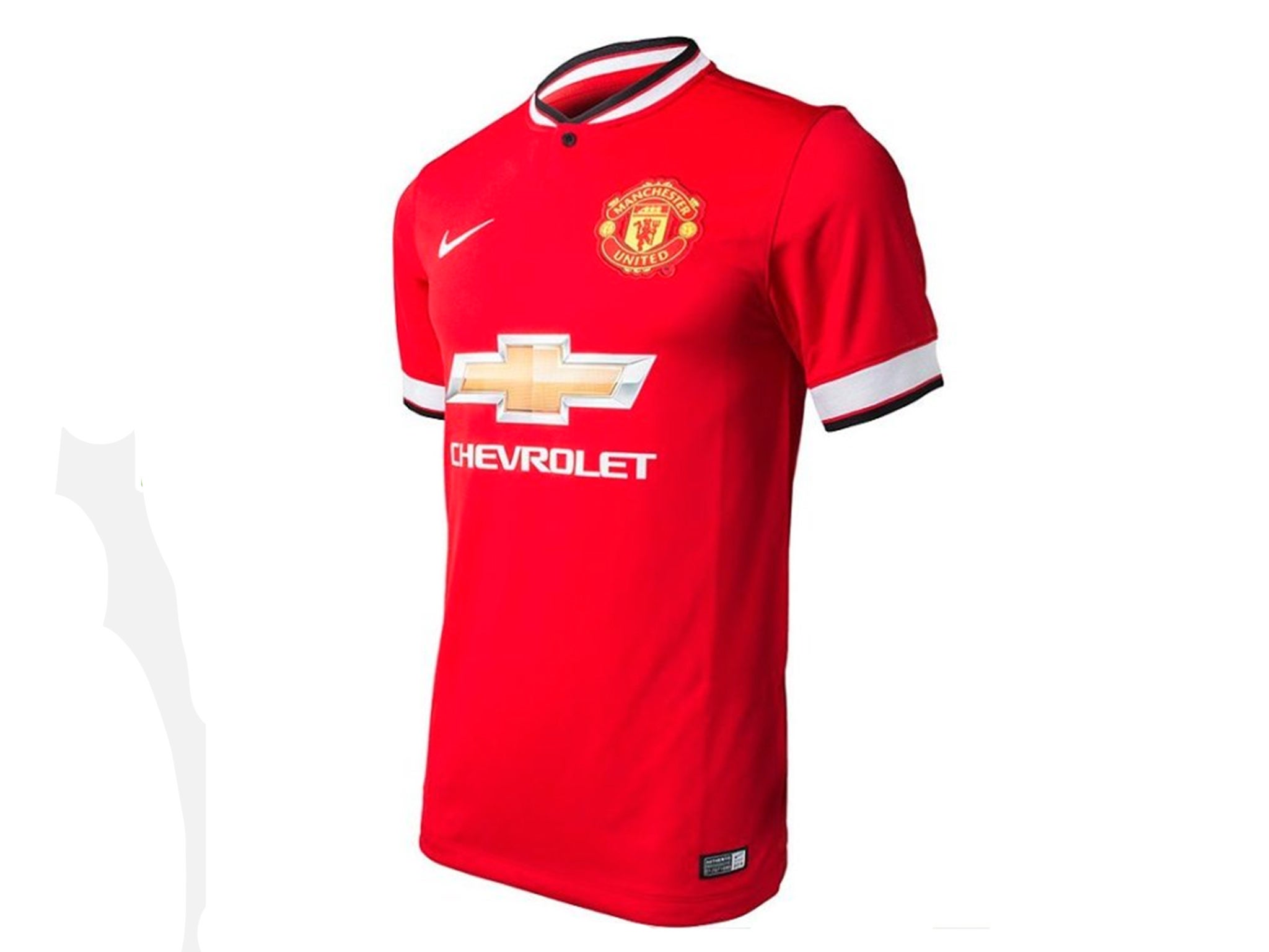 A leaked image purporting to be the new Manchester United shirt
