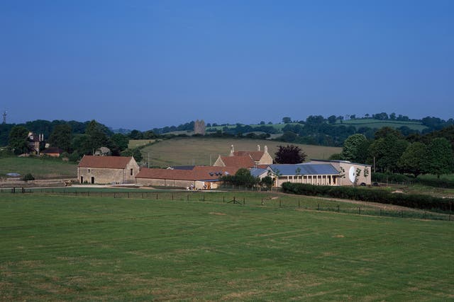 Landscape with rustic art gallery: Durslade Farm, Bruton, converted by Hauser & Wirth 