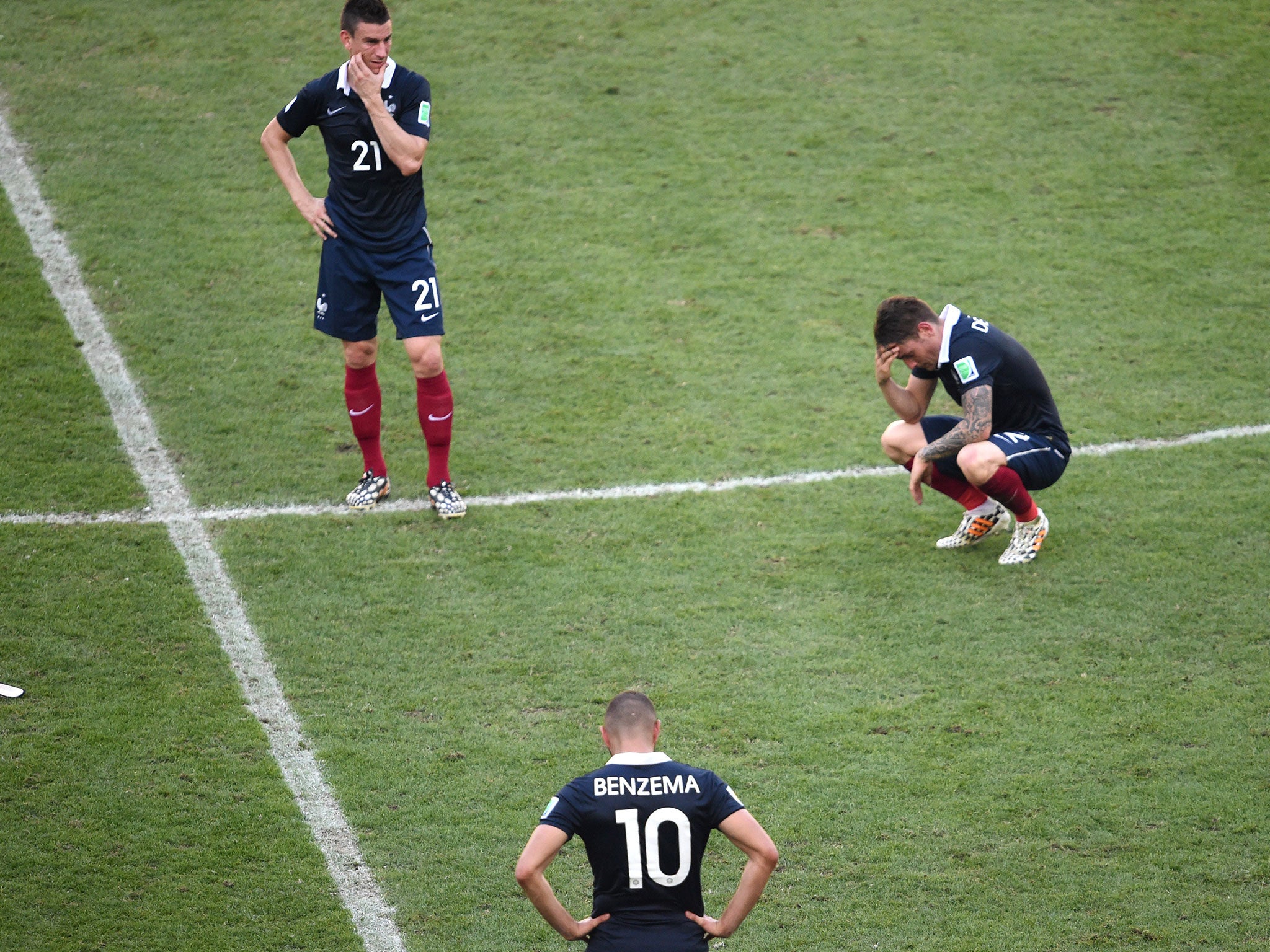 France players were inconsolable at the final whistle